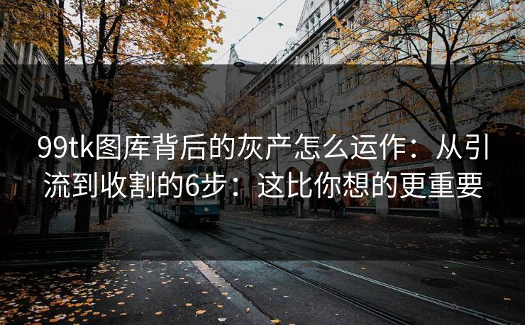 99tk图库背后的灰产怎么运作：从引流到收割的6步：这比你想的更重要